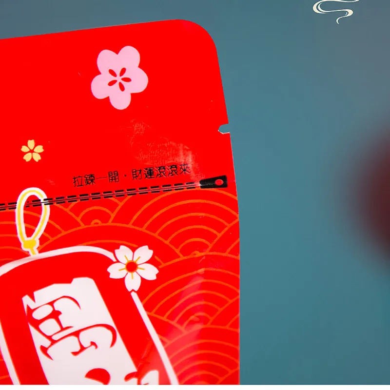 100 шт Высокое качество с изображением из мультфильма Lucky Cat nougat Снежинка хрустящая печать мешок сушеный полиэтиленовый пакет для фруктов молния упаковка сумки