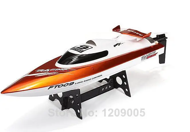 Новые лодки с дистанционным управлением Feilun FT009 FT007 модернизированные 2,4G игрушки с дистанционным управлением 4CH водяное охлаждение высокоскоростная RC лодка - Цвет: Оранжевый