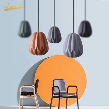 

Postmodern LED Pendant Lamp Lighting Fixture Nordic Resin Pendant Lights Attic Restaurant Hotel Living Room Bedroom Hanging Lamp