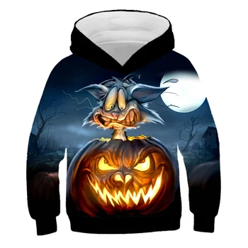 

2020 terrori Halloween 3D Newest autumn and winter Hot sale Kids Boys Girls Long Sleeve Lucky Child Coat Hooded Outerwear