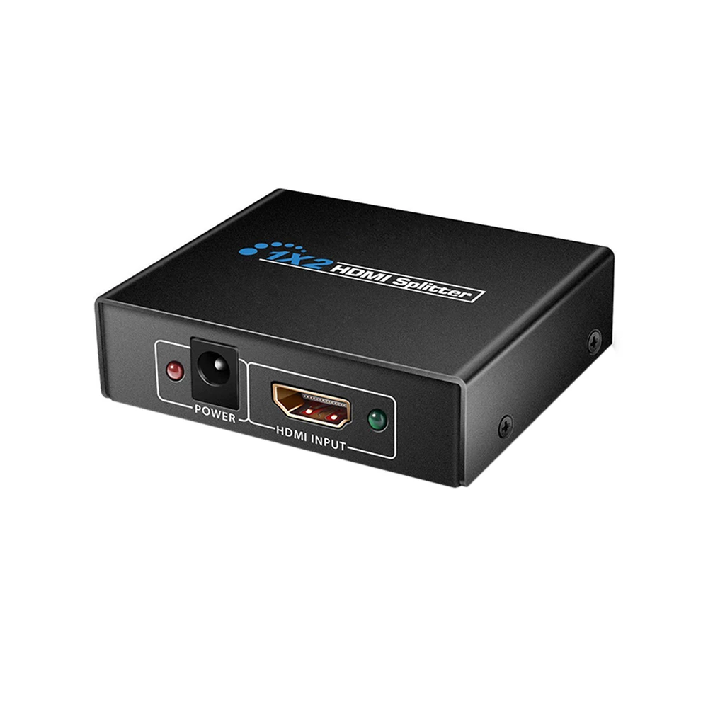 HDMI 1 в 2 out 1080p 4K 1x2 HDCP 3D сплиттер усилитель сигнала питания EU/US вилка - Цвет: US Plug
