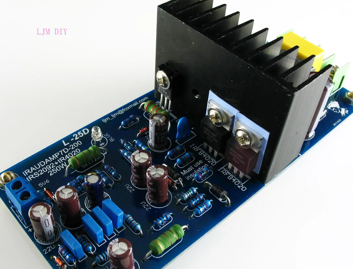 Amplificadora de Áudio Placa de Amplificação Placa Peças Irs2092 Irfb4020 250w * 8ohm 2 L25d Iraudamp9 - Image 2