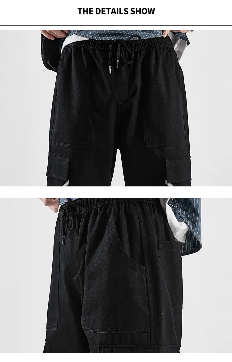 Autumn Hipster Hip Hop Streetwear Men's Loose Joggers Pant Fashion Men Casual Trousers Cotton Elastic Waist Harem Pants Men