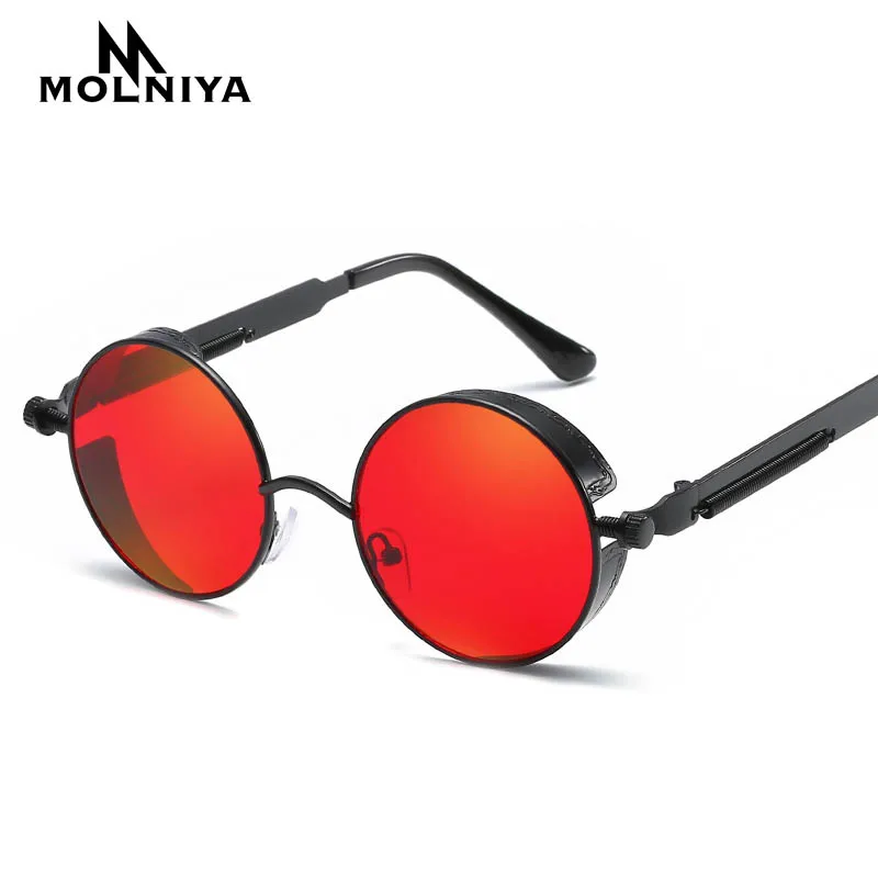 2020 Polarized Round Metal Sunglasses Steampunk Men Women Fashion Glasses Brand Designer Retro Vintage UV400 | Аксессуары для