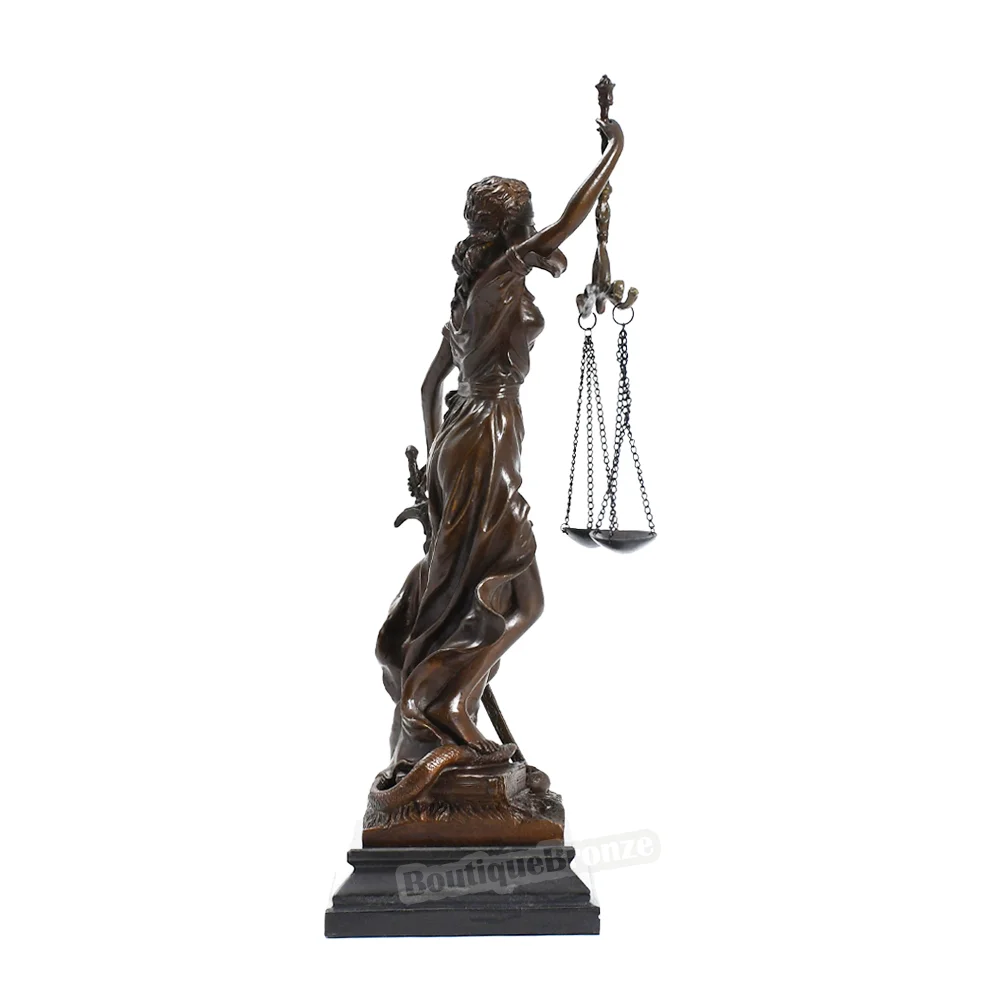 Almindeligt Champagne Hvert år Blind Lady Justice Bronze Statue Greek Mythology Goddess Themis Justitia  Sculpture Antique Art Home Office Decor Gifts _ - AliExpress Mobile