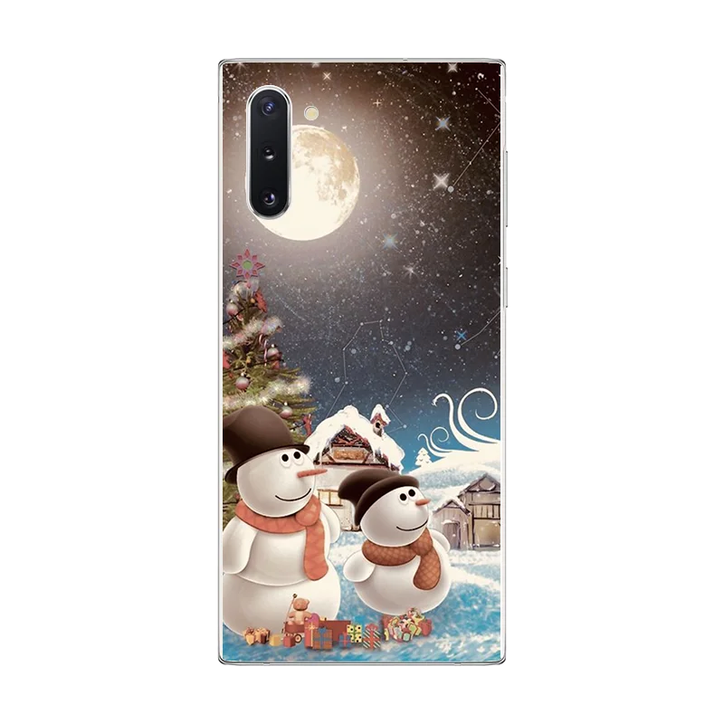 sd2ryue Новогодние подарки Рождество для samsung Galaxy Note 10 чехол мягкий TPU для samsung S9 S10 Plus Note 8 9 Чехлы Санта Клаус Лось снеговик - Цвет: sd2ryue