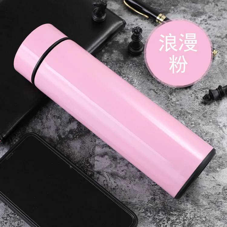 pink WD0102 умная изоляционная чашка 304 термос из нержавеющей стали гидро колба портативная кружка термос для воды с дисплеем температуры - Цвет: pink