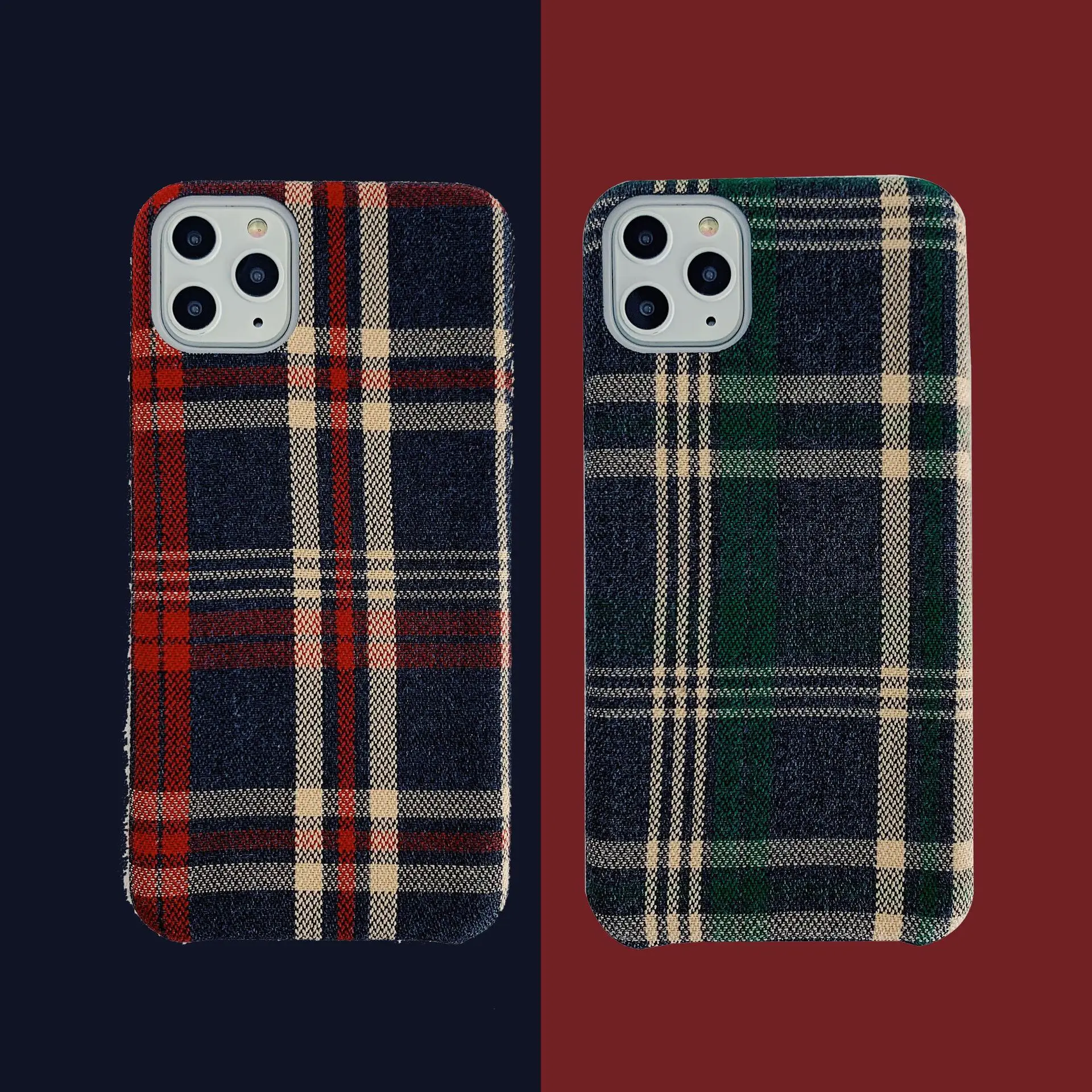 Ретро плед чехол для телефона для IPhone 11 Pro Max X XS Max устойчивый противоударный бампер чехол для IPhone 5 5SE 6 7 8 Plus Funda Armor