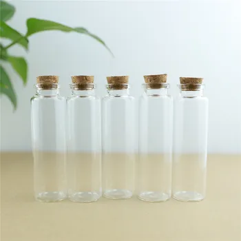 

24pcs/Lot 50ml 30*100mm Glass Bottles Cork Crafts Jars Cork Stopper Mini Transparent Empty DIY Wishing Glass Bottles Gift