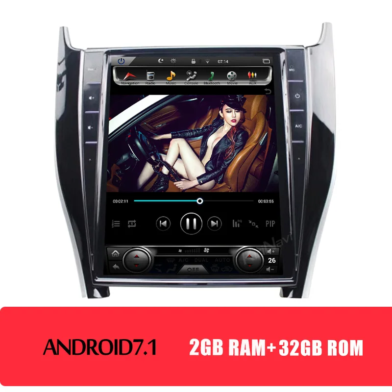 Android Car Radio KiriNavi вертикальный экран Tesla стиль 12,1 ''Android 7,1 автомобильный Dvd мультимедийный плеер для Toyota Harrier радио Automotivo 2013 - Цвет: Android Car Radio