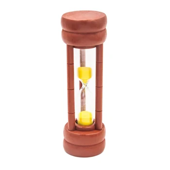 

1 2 3 5 Min Round Wooden Sand Timer Hourglass for Kid Reading Game Playing Timer