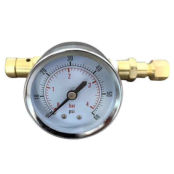 

Ball Lock Adjustable Pressure Valve with Gauge 0-60 Psi, Home Brew Kegging Equipment for Brewing Beer Corny Keg