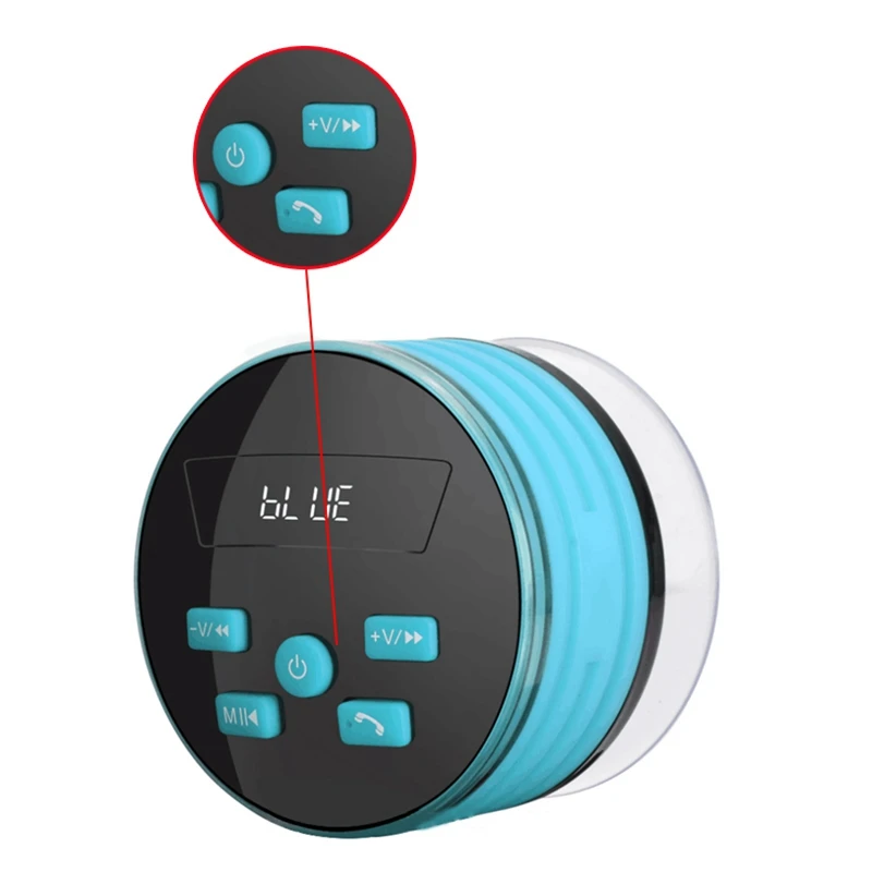 AAAE топ-Ванная комната Водонепроницаемый IPX7 Bluetooth динамик портативный fm-сабвуфер с дыхательный светильник присоска беспроводной динамик