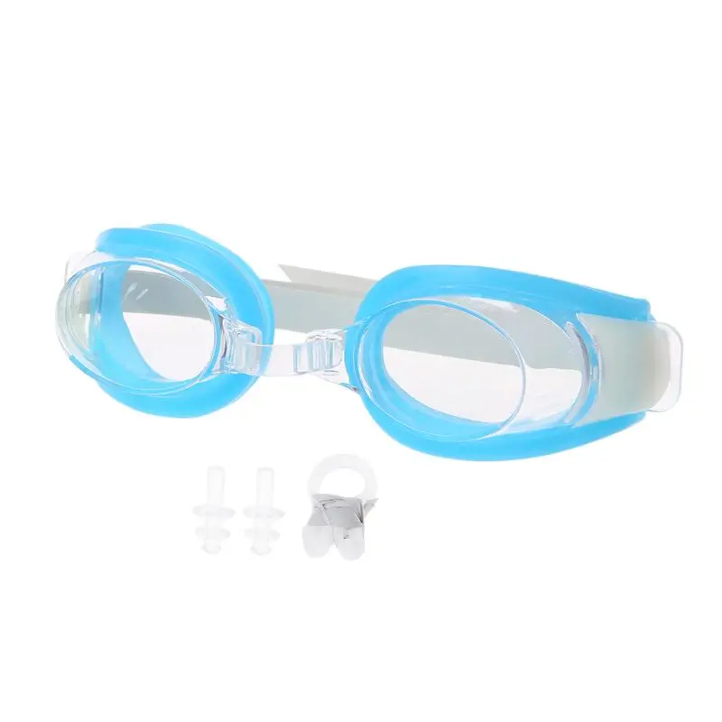 Регулируемые очки для плавания для детей и подростков, очки для плавания, очки для глаз, спортивная одежда для плавания с ушками и зажимом для носа