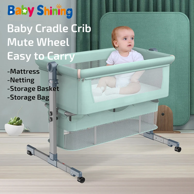 kijken opraken Kustlijn Baby Shining Baby Wieg Wieg Pasgeboren Beweegbare Draagbare Nest Wieg Baby  Reizen Bed Spel Bed Met Klamboe Slapen Bed|Babybedje| - AliExpress