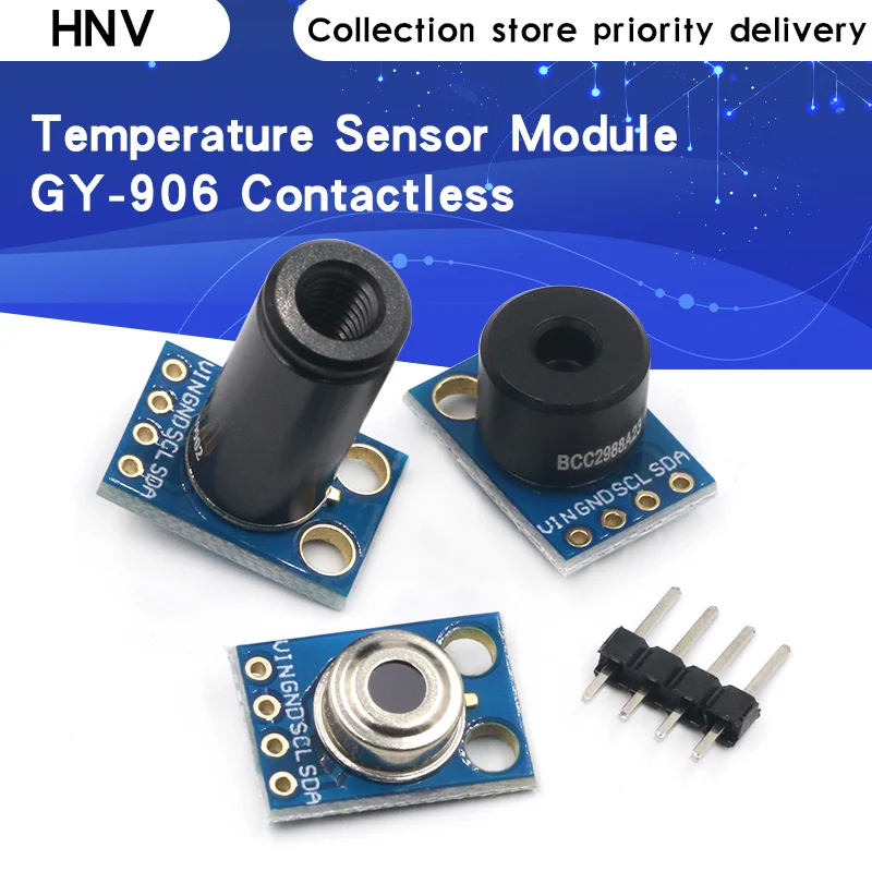 HNV GY-906 MLX90614ESF New MLX90614 Contactless Temperature Sensor Module Compatible | Электронные компоненты и