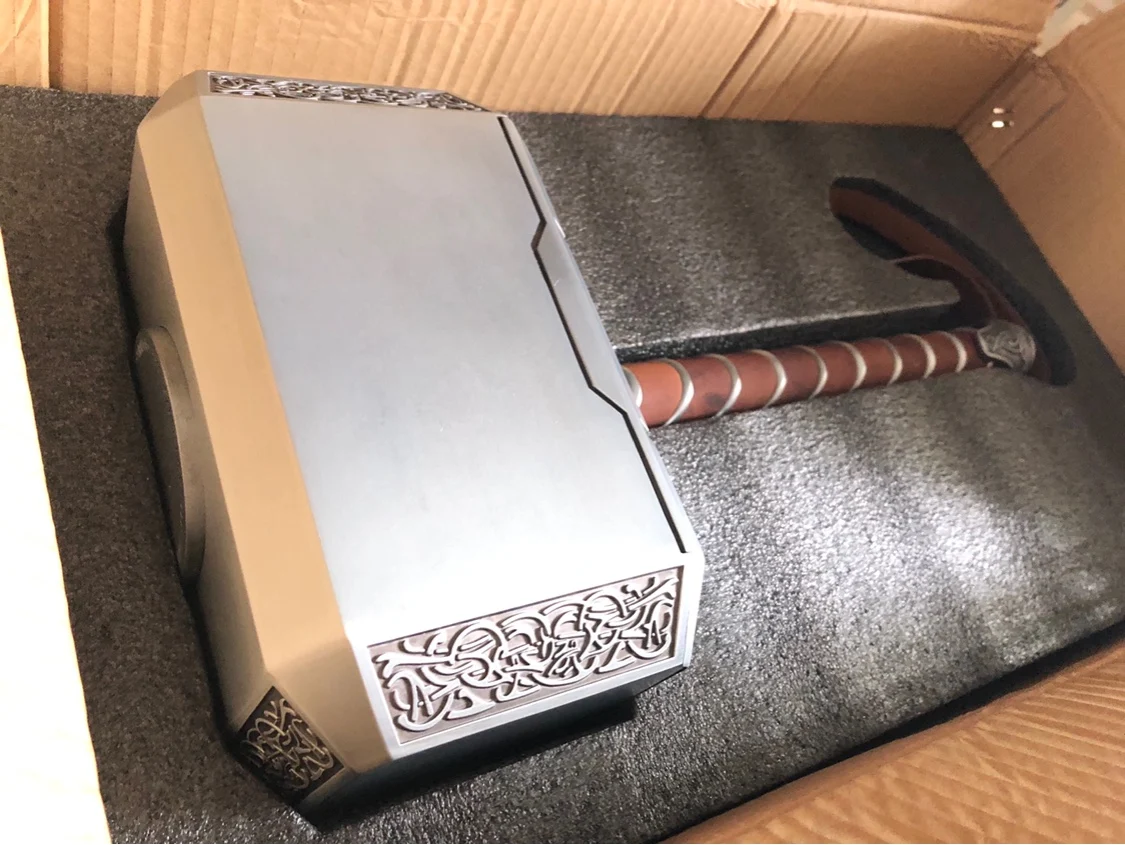 CATTOYS полностью металлический 1:1 Молот Тора Реплика реквизит Mjolnir подарки|Шутки и