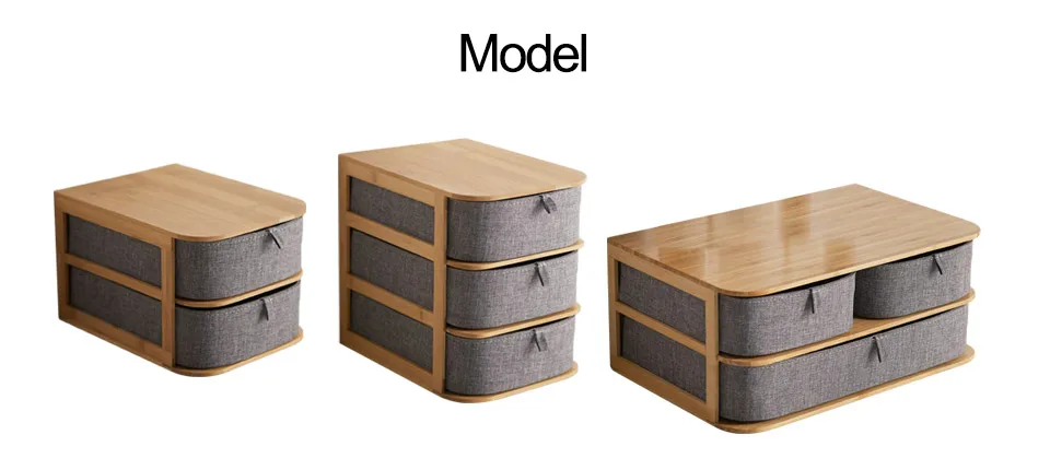 Многослойная бамбуковая деревянная настольная коробка для хранения ящика, отделочная коробка для дома и офиса, органайзер для шкафов, многофункциональная
