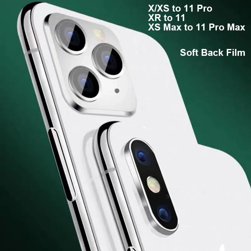 Защитная пленка из ПВХ для iPhone X XS Max Замена на iPhone 11 11 Pro Max задняя пленка чехол мягкий ПВХ защитный чехол для экрана