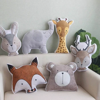 

New Cute Animals Pillow Sofa Cushion Baby Calm Sleep Doll Bed Room Decor Cute Animal Toys Christmas Decoration Cartoon Cushion/
