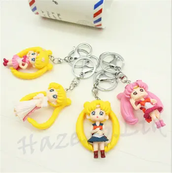 

1 Pcs Anime Sailor Moon Character 6cm/2.4" PVC Figure Key Ring Funny Random Color Kids Toys Gift Collection