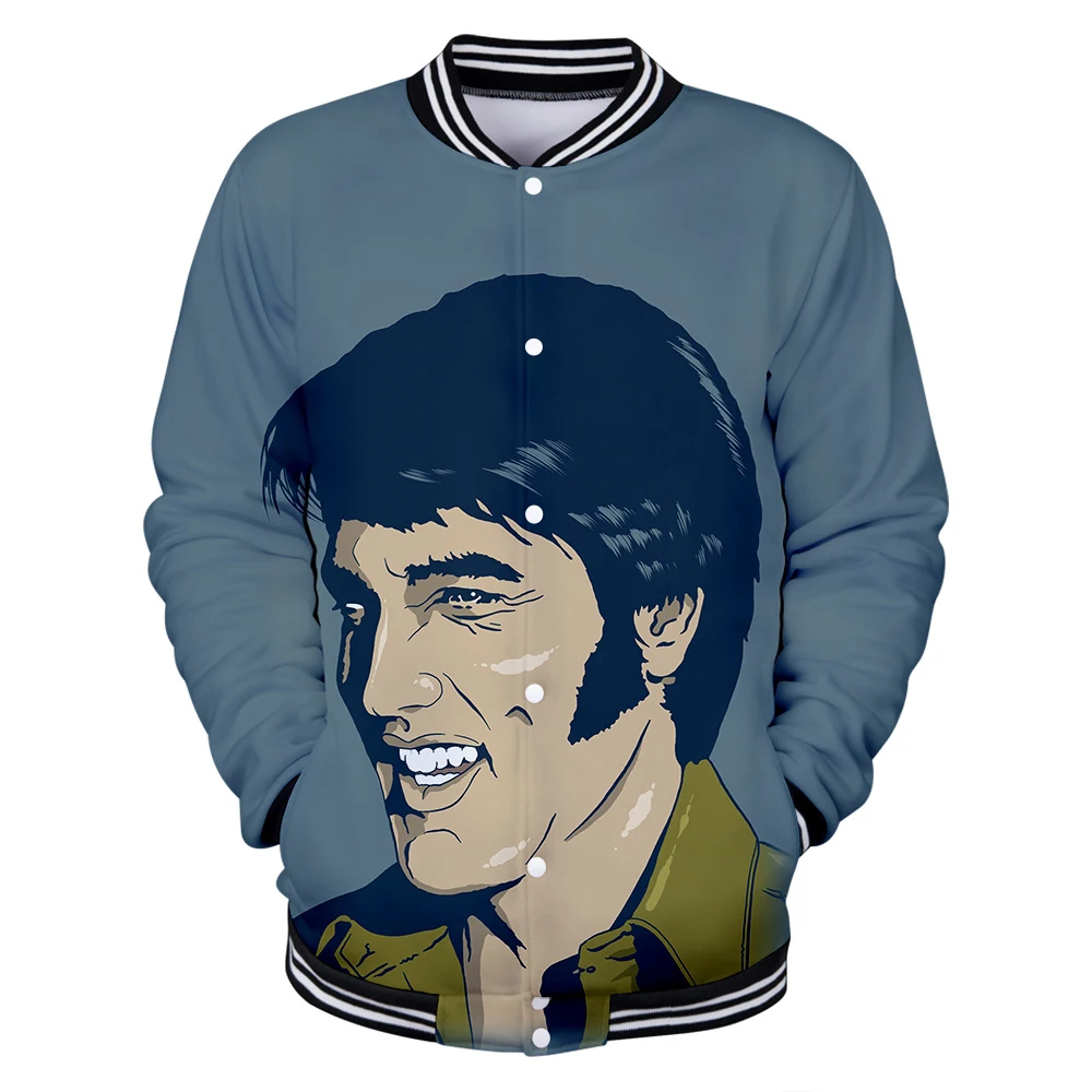 Elvis Presley бейсбольная форма для мужчин Весна Повседневная Harajuku Elvis Presley бейсбольные куртки плюс размер для мужчин Уличная