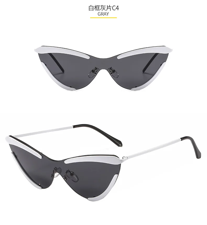 Autumn and winter sunglasses Europe and the United States modern retro satin cat eyes men and women street shooting sun glasses