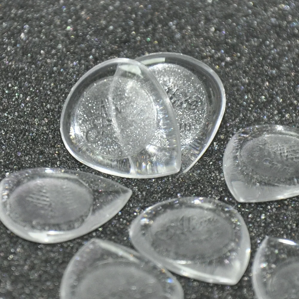 Lots of 100pcs Alice AP-J Heavy 3mm Clear Standard Heart Shape Picks for Guitar Bass