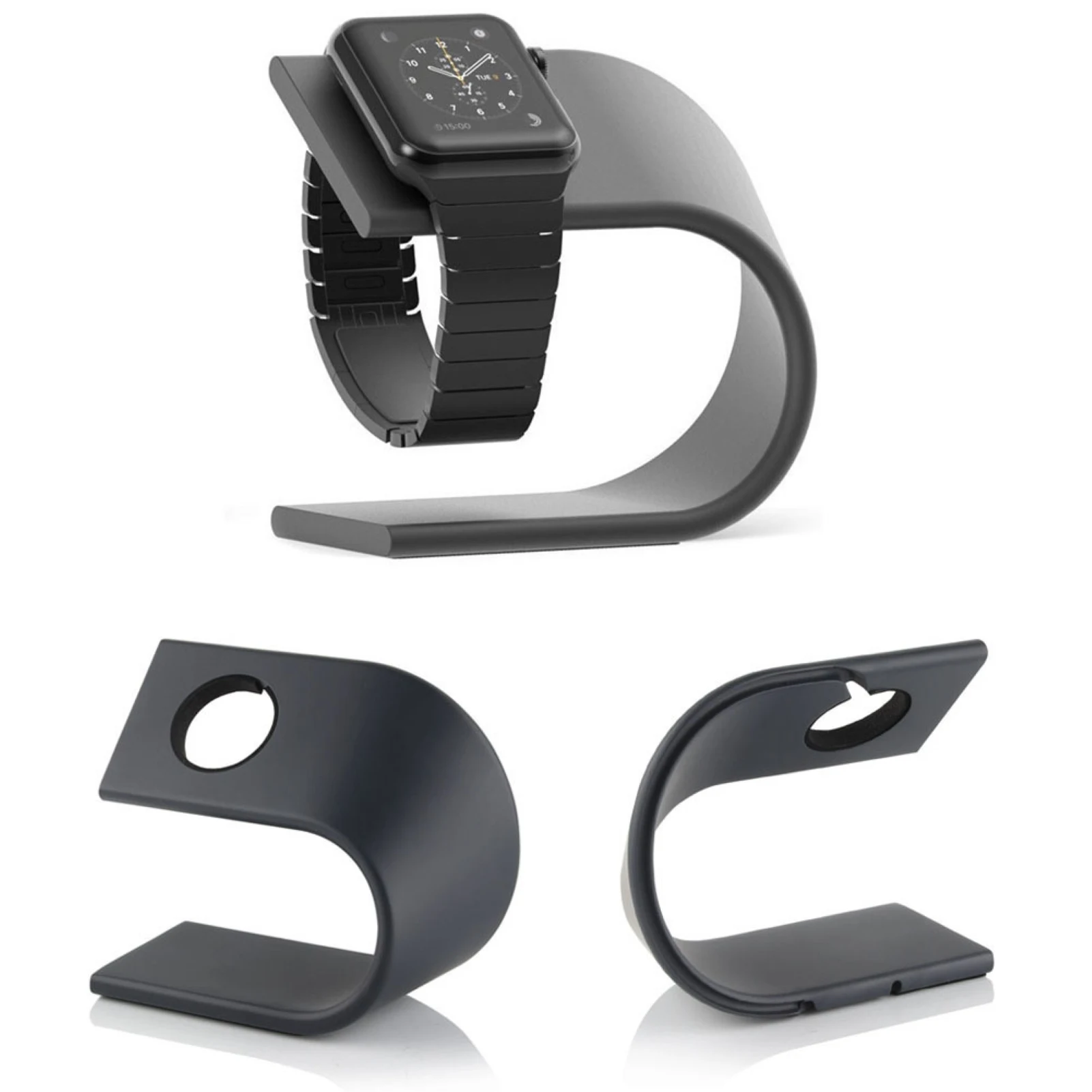 U Type Aluminum Smart Watch Charging Holder Stand Desk Charger Dock Station Bracket Kickstand For Apple Watch iWatch
