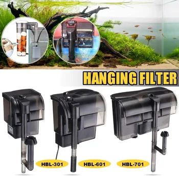 

2/5/8W 3 In 1 Aquarium Waterfall Aquarium Filter Tank External Wall-mountable Surface Skimmer Filter Aquarium Air Pump