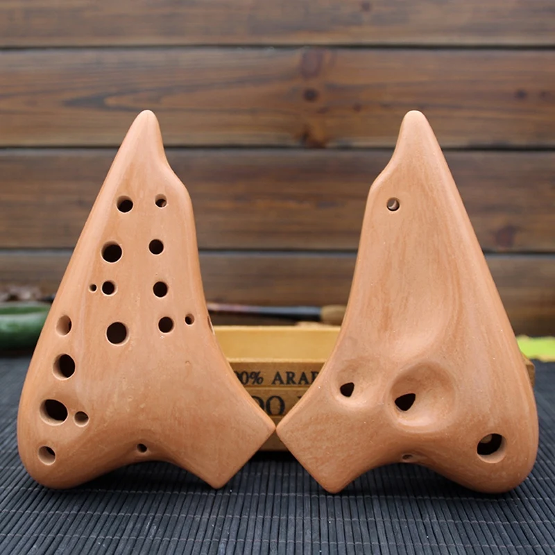 16 отверстий Alto C ocarina Многокамерный терракотовый с защитной сумкой/шнурок/руководство