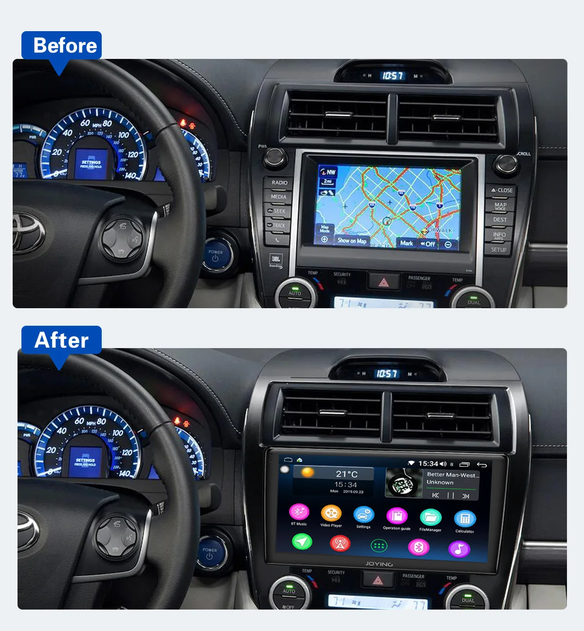 1" Android 8,1 Автомагнитола без DVD мультимедийный плеер для TOYOTA CAMRY 2012 2013 gps навигация поддержка OBD2 CAM Dash стерео