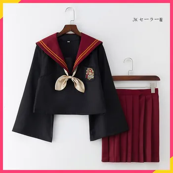 

Gryffinfor Costumes Slytherin Potter Cosplay Movie Sailor Suit Girl Anime Women Cosplay Uniform Japan School Uniform