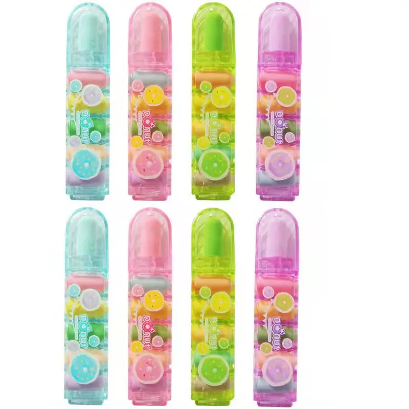 New Creative lovely bullet rubber mini eraser replaceable children art drawing Stationery kids Students school office supplies