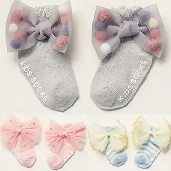 

Socks Summer Neonatal Bow Cotton Socks 0-24 Months Baby Girl Socks Thin Section Summer Thin Wear