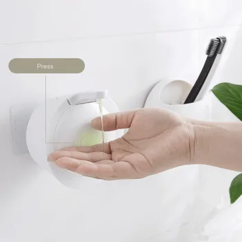 

350ml Small Liquid Soap Dispenser Wall Mounted Free Punching Plastic Sanitizer Shampoo Dispenser For Bathroom Kitchen Hotel