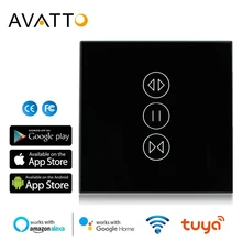 AVATTO Tuya WiFi занавес переключатель для электрического моторизованного рольставни, жалюзи ЕС/США переключатель, умный дом для Google дома, Alexa