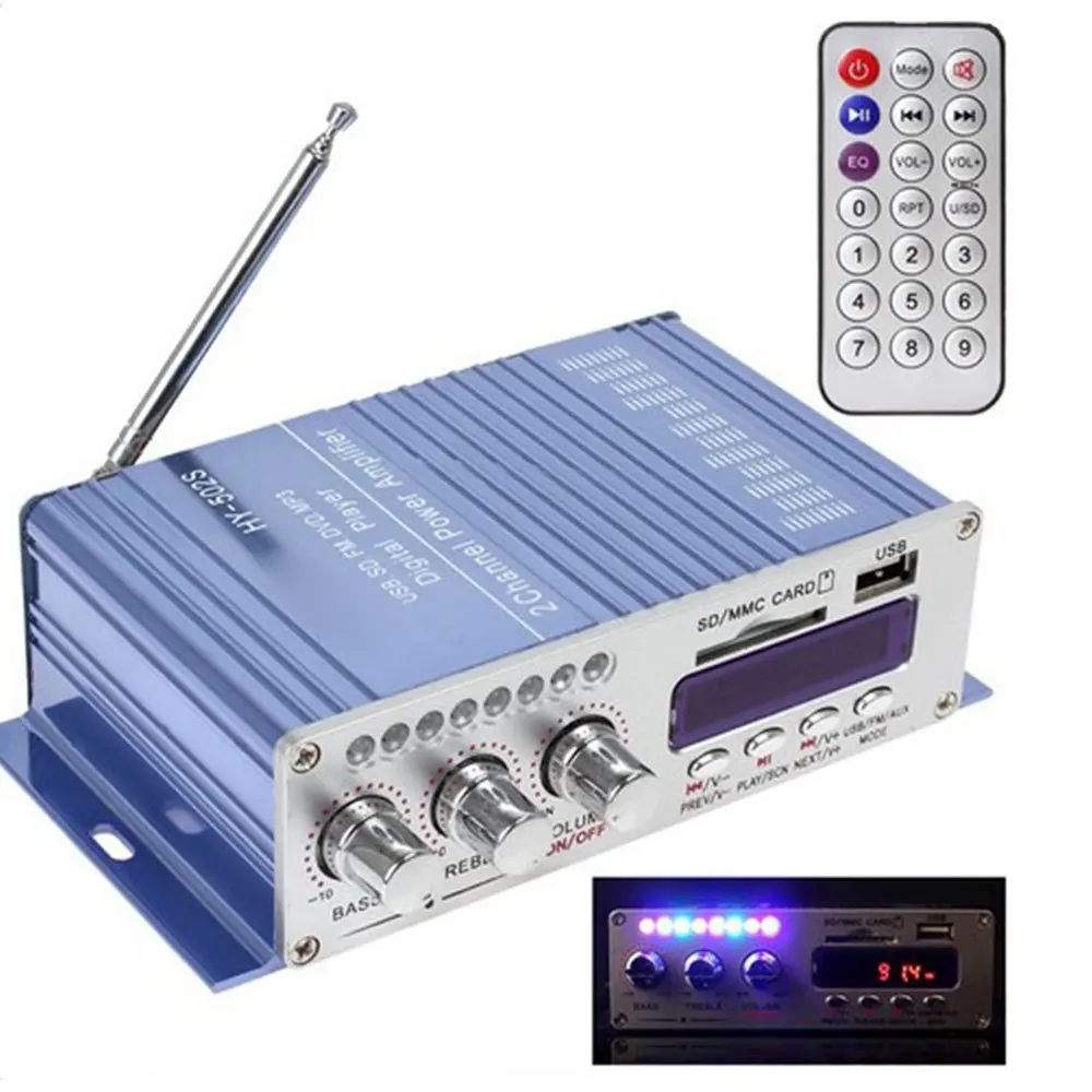 Автомобильный усилитель мощности с Bluetooth стереозвук режим Hi Fi 2 канала мини FM