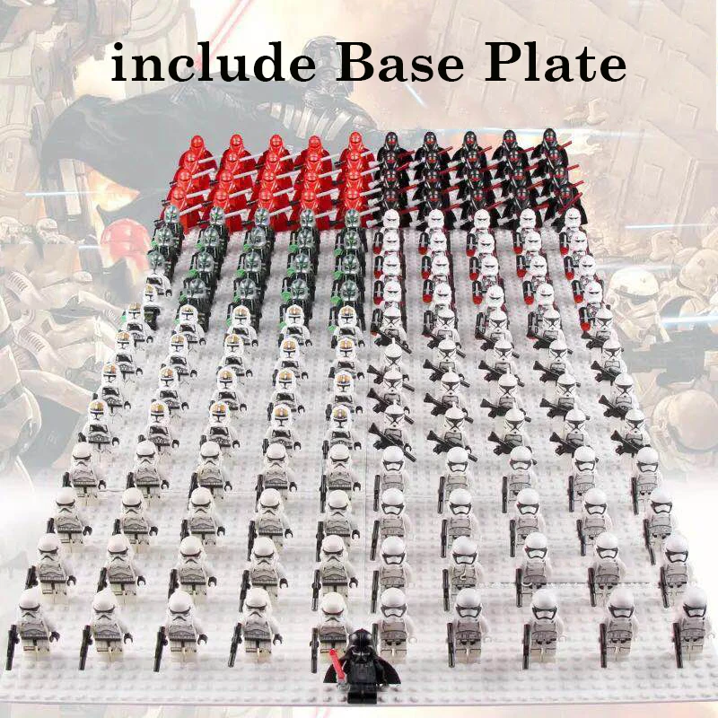 Comprar 21 unids lote Star Wars Mini bloques de construcción militares juguetes de ladrillo soldado clon Compatible con la figura Legoines para regalo de Navidad