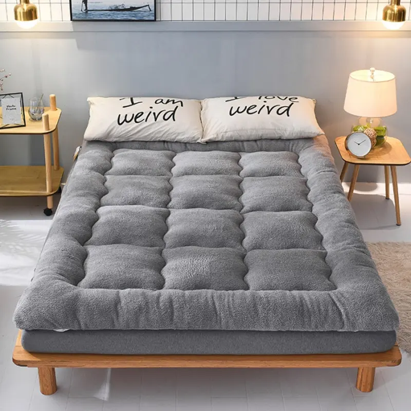 Soft Berber Fleece Mattress Topper Warm Tatami Mattress 10cm Thickness Down Cotton Pad Bedroom Furniture,mattress topper