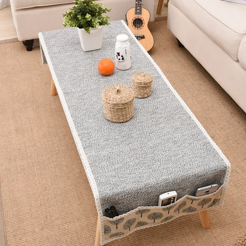 

Cotton and Linen Woven Coffee Table Mat Storage Tablecloth Lace Tablecloth Coffee Table Cloth Tablecloth Cover Towel Mantel
