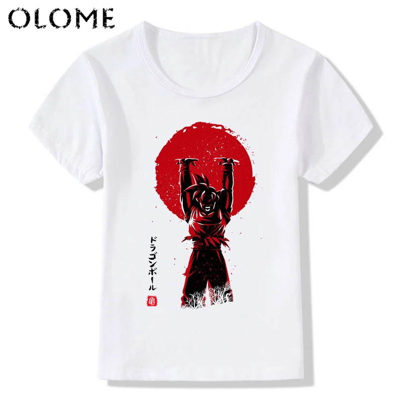 Dragon Ball футболка Дети Супер Саян Сын Goku vegeta аниме Харадзюку футболка брендовая одежда футболка для мальчиков и девочек, футболка с днем рождения, Топ - Цвет: lz8814