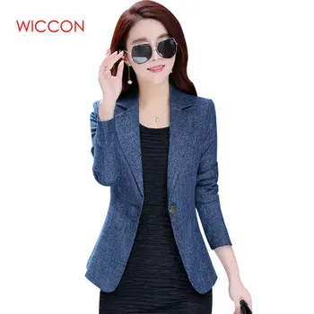 

2020 New Spring Autumn Plus Size 4XL Womens Business Suits One Button Office Female Blazers Jackets Short Slim Blazer Women Suit