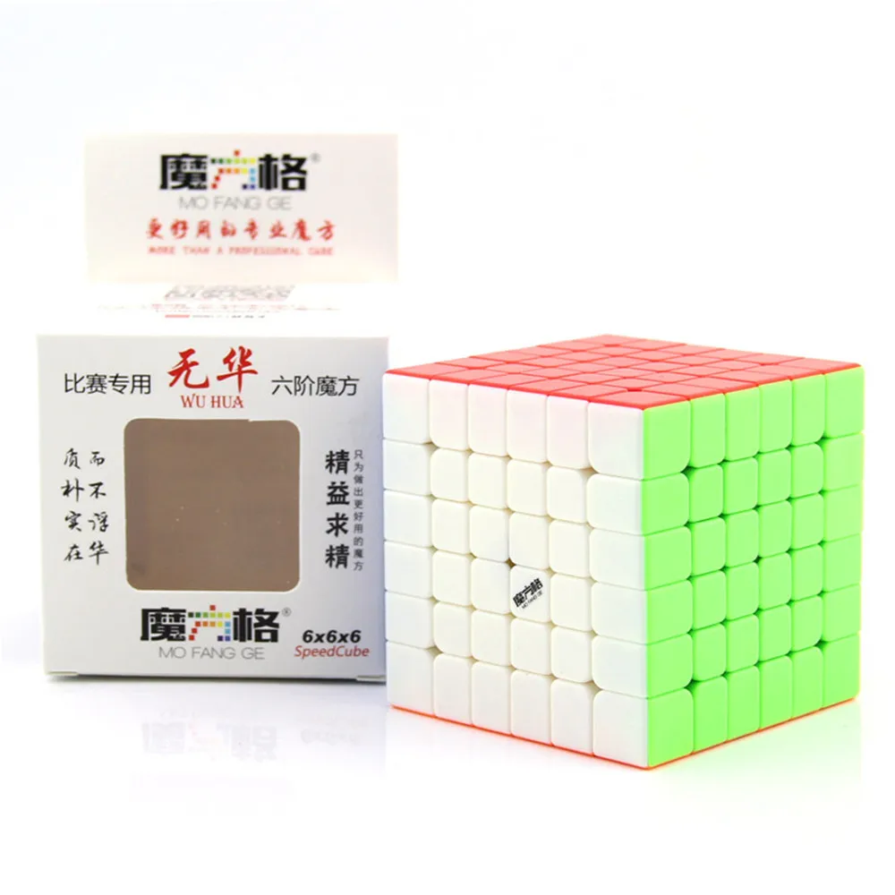 Qiyi Wuhua 6x6 волшебный куб 67 мм черный без наклеек
