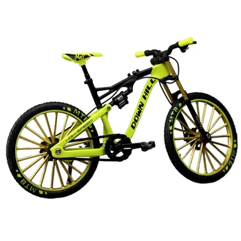 

1:10 Figurine Photography Props Zinc Alloy Ornament Free Standing Bike Model Children Toy Office Home Decor Rotatable Crafts