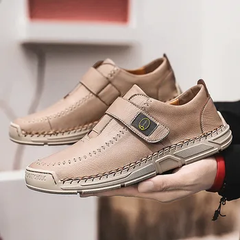 

summer masculinos couro mens de autumn genuino black large men casual moccasins shoe breathable shoes-for-men soulier mens para