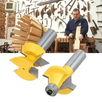 

2Pcs 1/2" Shank Router Bit Set 120 Degree Woodworking Bit Router Chisel Groove Tool Y1Q9