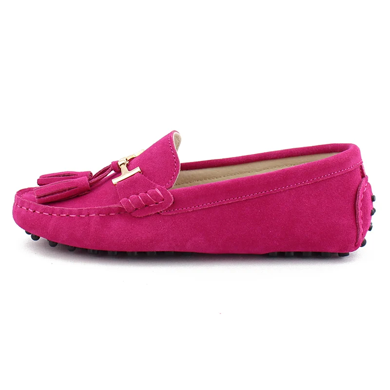 2022 100% Genuine leather Women flats New Brand Handmade Women Casual leather shoes Leather Moccasin Fashion Lady Driving Shoes 