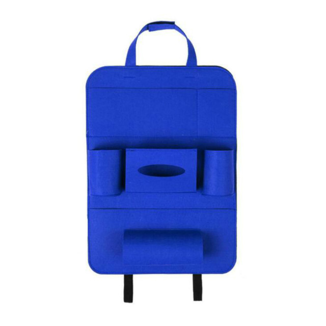 Multi-Pocket Car Seat Back Organizer Storage Bag Pad Cups Storage Phone Holder Felt Fabric Protector for Kids Children