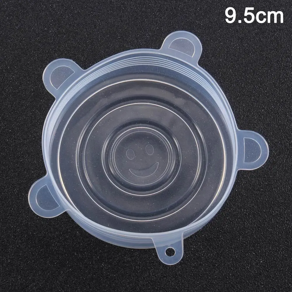 New Reusable Silicone Food Cover Bowl Covers Wrap Food Fresh-keeping Extensive Household Kitchen - Цвет: 9.5cm